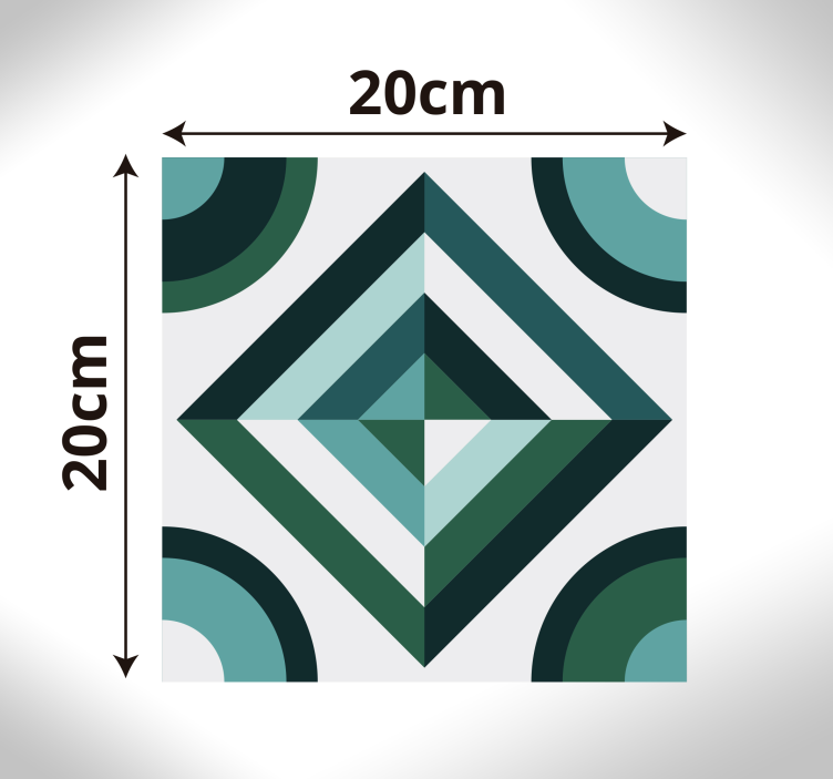 Covor vinil efect de țiglă alergător de bucătărie geometric - TenStickers