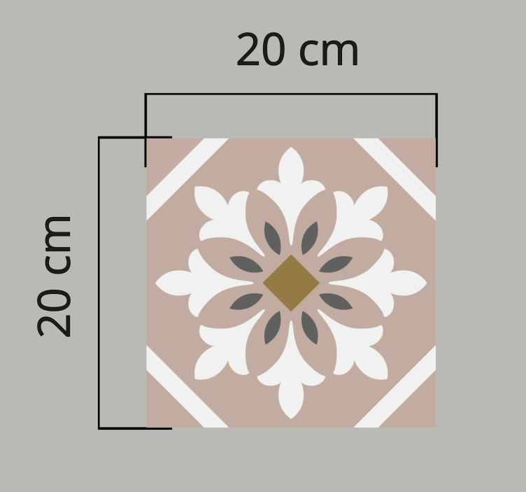 Covor de tigla gresie aleatorie maro - TenStickers