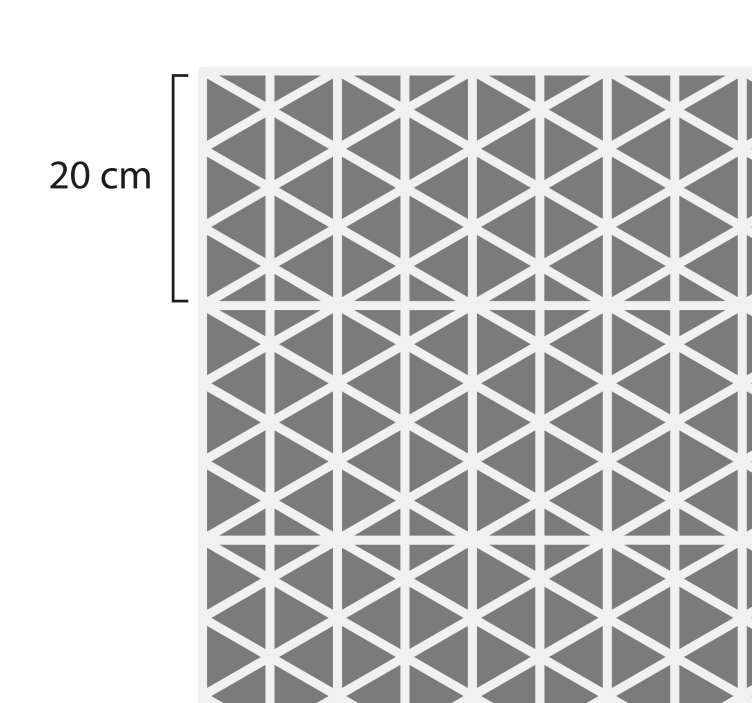 Covoare geometrice de bucătărie triunghi gri și alb - TenStickers