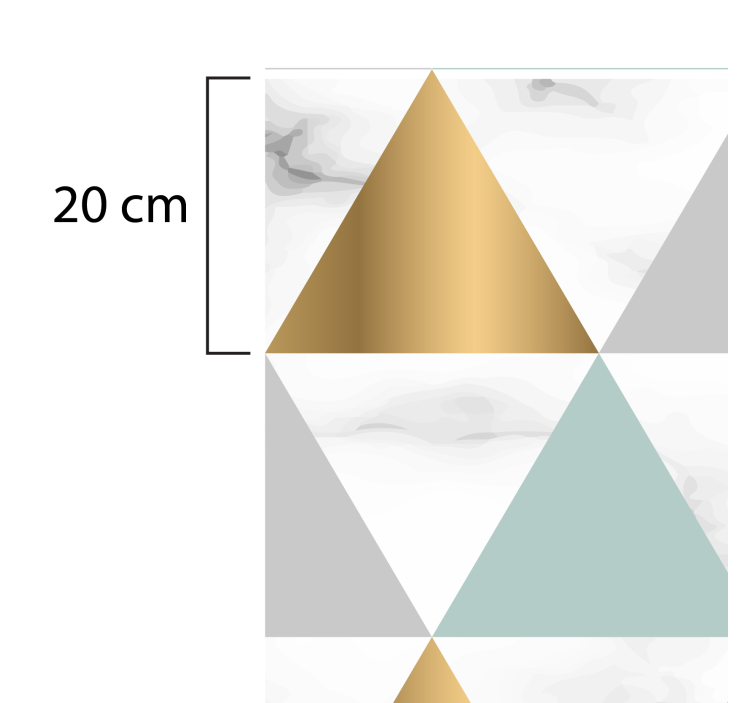 Covoare geometrice de triunghiuri de marmură - TenStickers