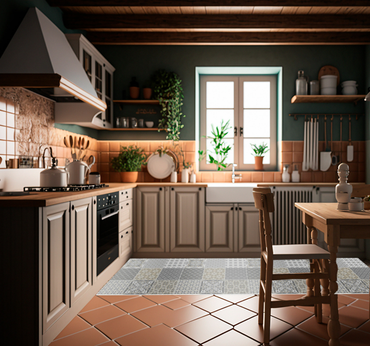 Covor de țiglă cu efect de țiglă în stil marocan - TenStickers