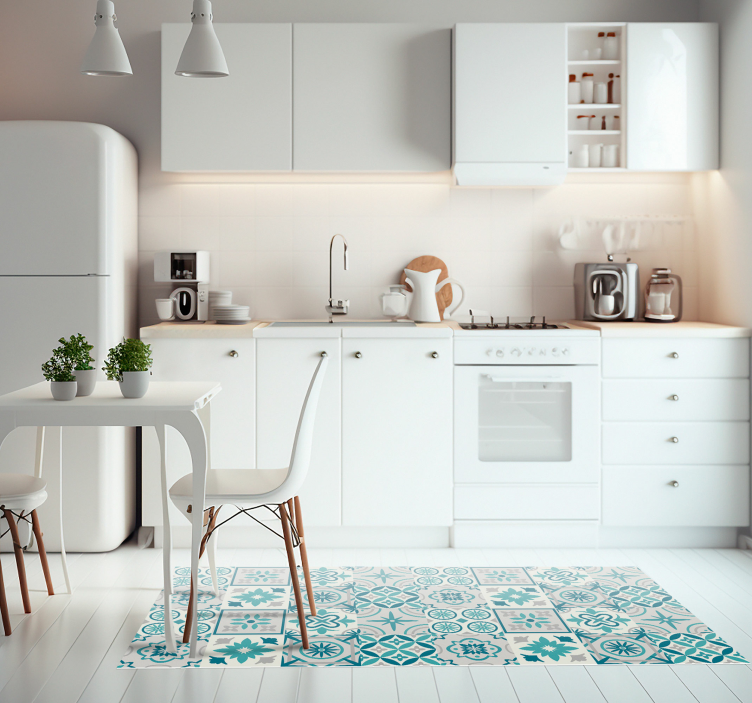 Covor de bucătărie turcoaz eclectic - TenStickers