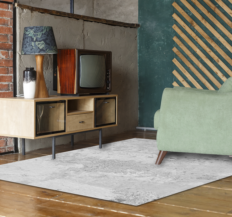 Covor de vinil de ciment alb uimitor - TenStickers