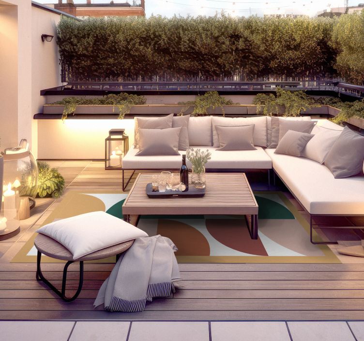 Covor abstract de artă cu modele abstracte - TenStickers