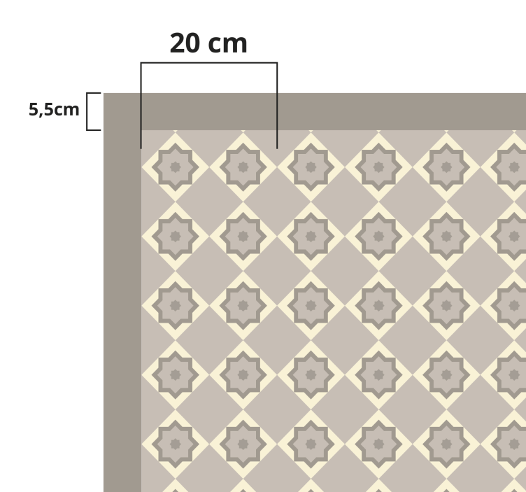 Covor din dale bej ciment - TenStickers