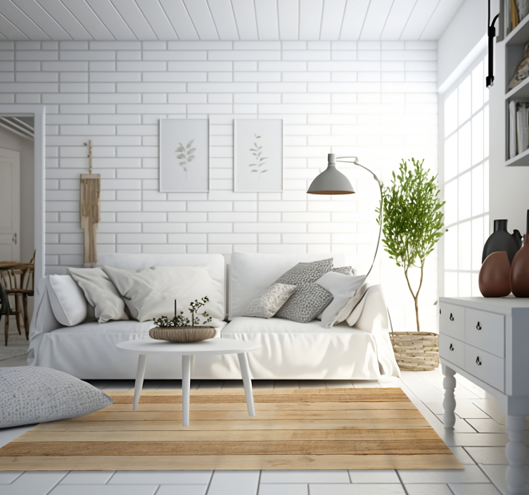 Covoare din lemn de culoare deschisă, covor de vinil efect lemn - TenStickers