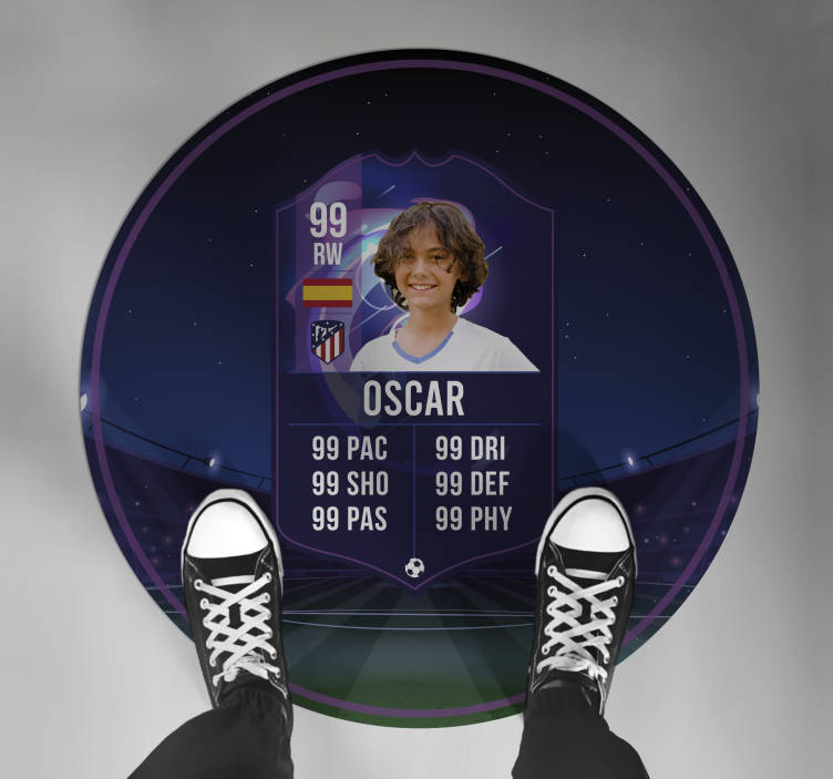 Covor de vinil Adolescenți jucător de fotbal cardCarte de jucător - TenStickers