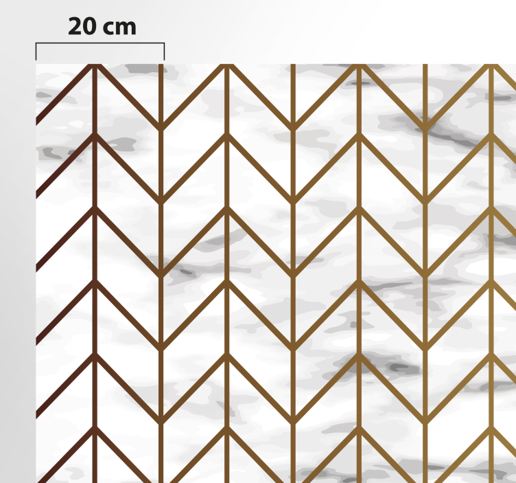 Covor geometric din vinil pentru bucătărie din aur și marmură - TenStickers