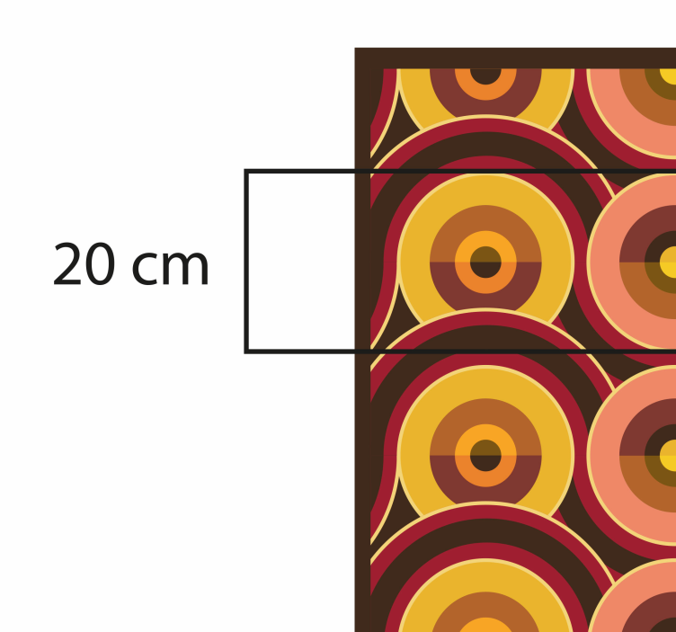 Covor de vinil epocă cercuri maronii vibrante - TenStickers