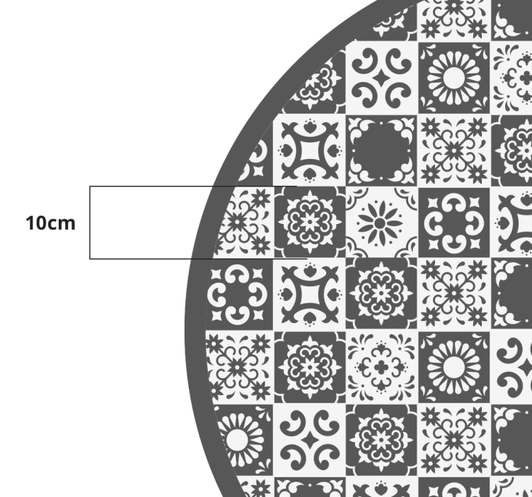 Covoare din dormitor de vinil gri și alb - TenStickers