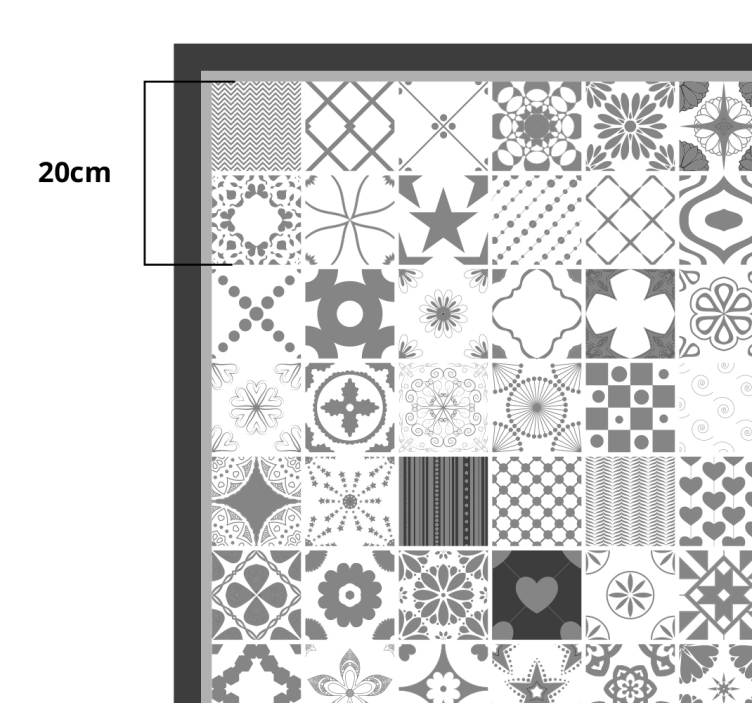 Covor vinil efect de țiglă compoziție patchwork plăci - TenStickers