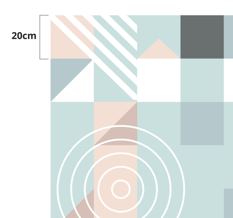 Covor de vinil geometric motiv abstract - TenStickers