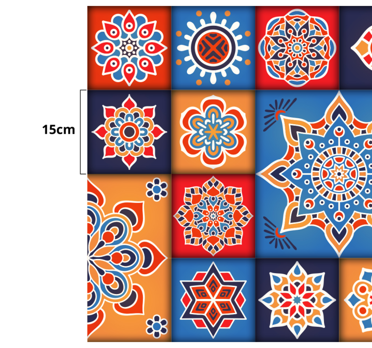 Gresie florala colorata gresie - TenStickers