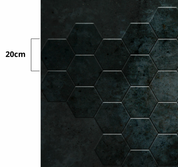 Covor vinil efect de țiglă model hexagonal - TenStickers
