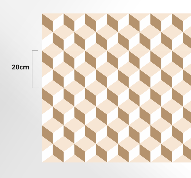 Covor de vinil pentru bucătărie model fagure cubic - TenStickers