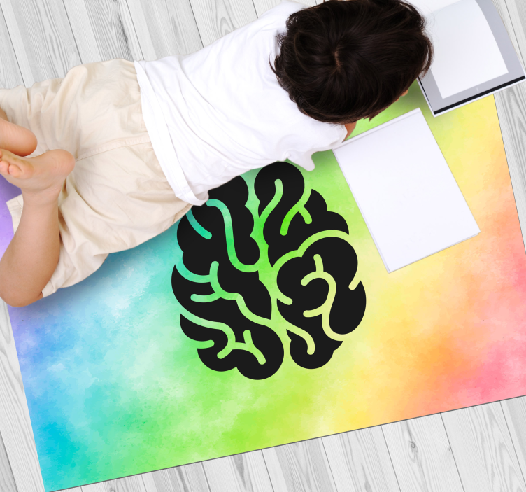 Alții covor de vinil curcubeu educativ - TenStickers