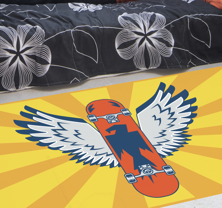 Alții covor de vinil decor aripi skateboard - TenStickers