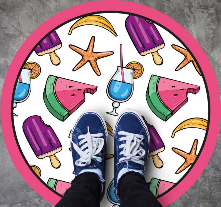 Alții covor de vinil delicii colorate de vară - TenStickers