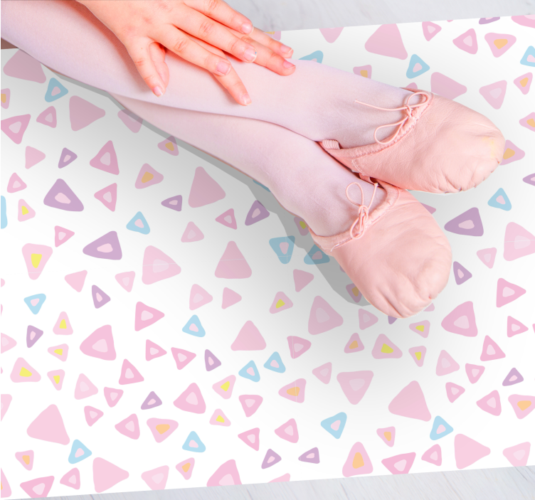 Alții covor de vinil elemente triunghiulare colorate - TenStickers