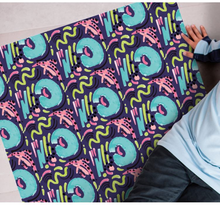 Alții covor de vinil model colorat jucăuș - TenStickers