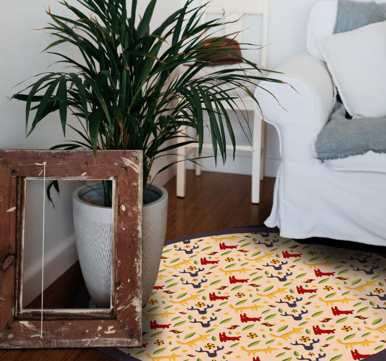 Alții covor de vinil animale colorate de pădure - TenStickers