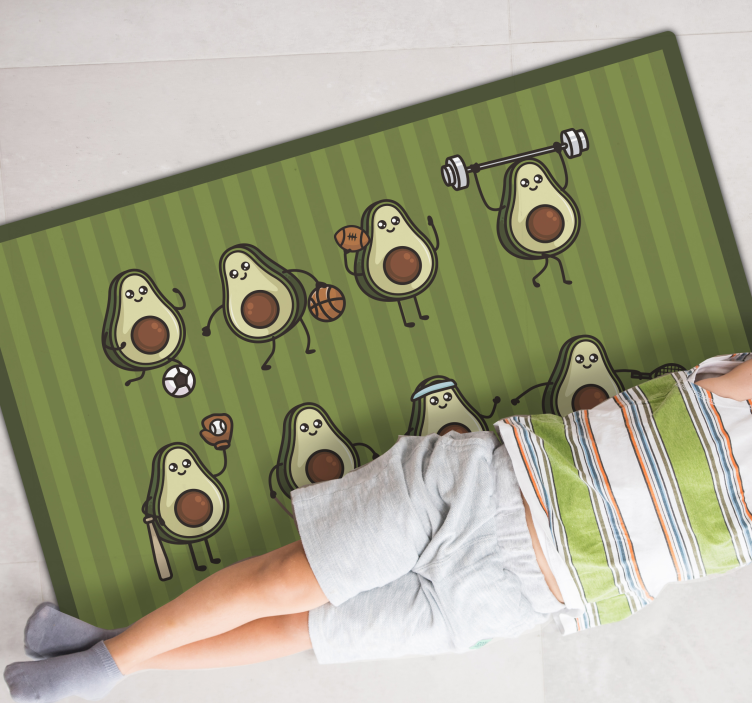 Alții covor de vinil personaje de avocado - TenStickers