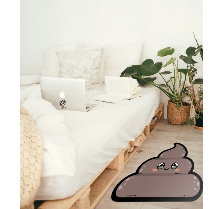 Covor anime vinil emo poo emoji - TenStickers