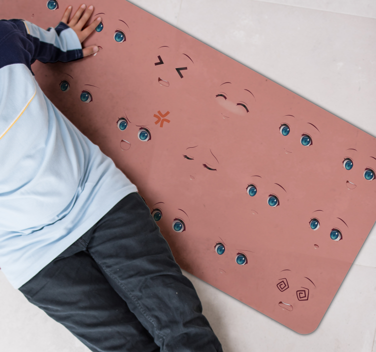 Anime se confruntă cu covor de vinil pentru adolescenți - TenStickers