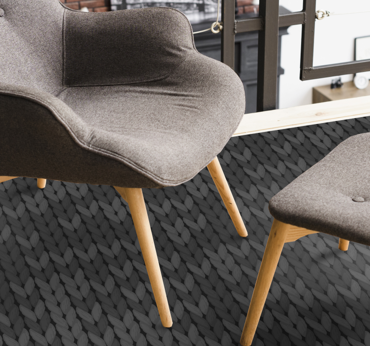 Covor gri cu funii minime din vinil - TenStickers