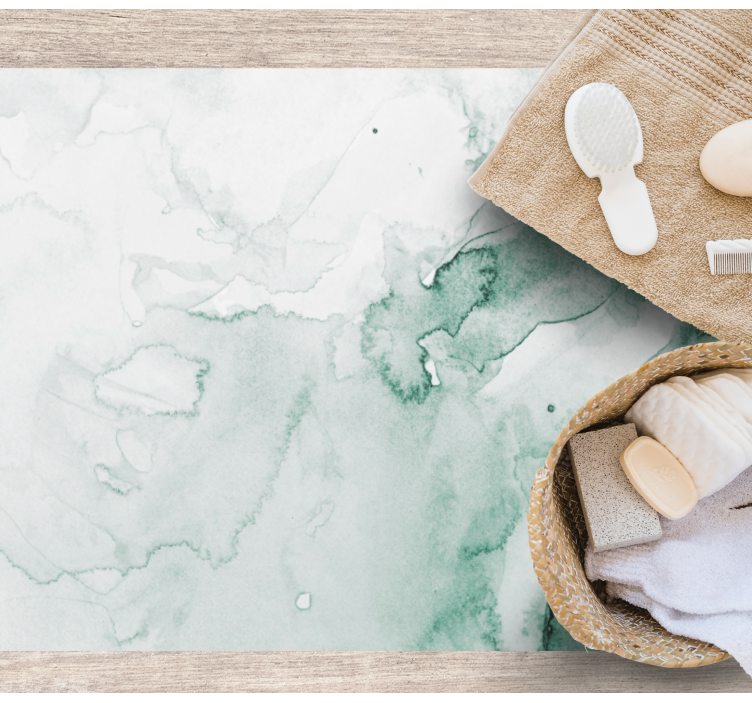 Covor modern acuarel alb și verde - TenStickers