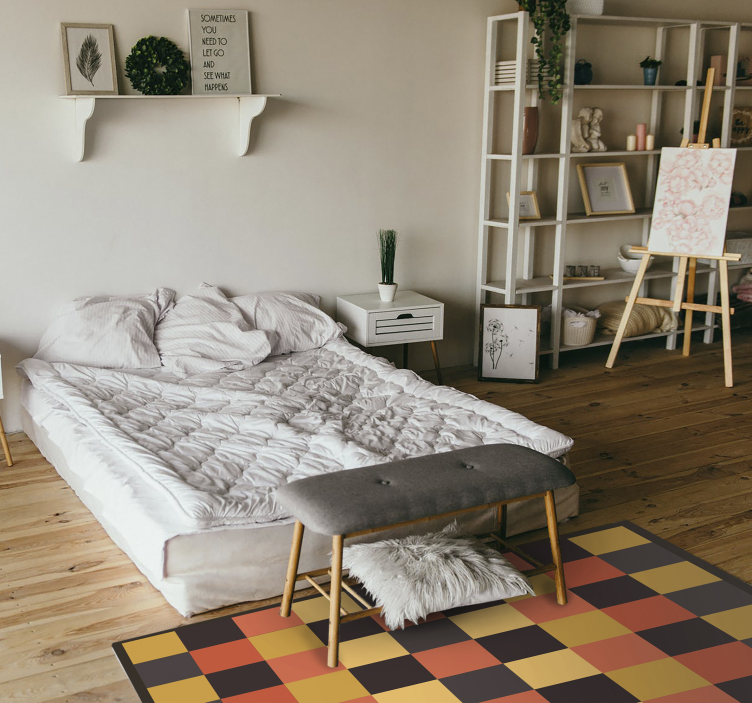 Covor modern design pătrat multicolor - TenStickers