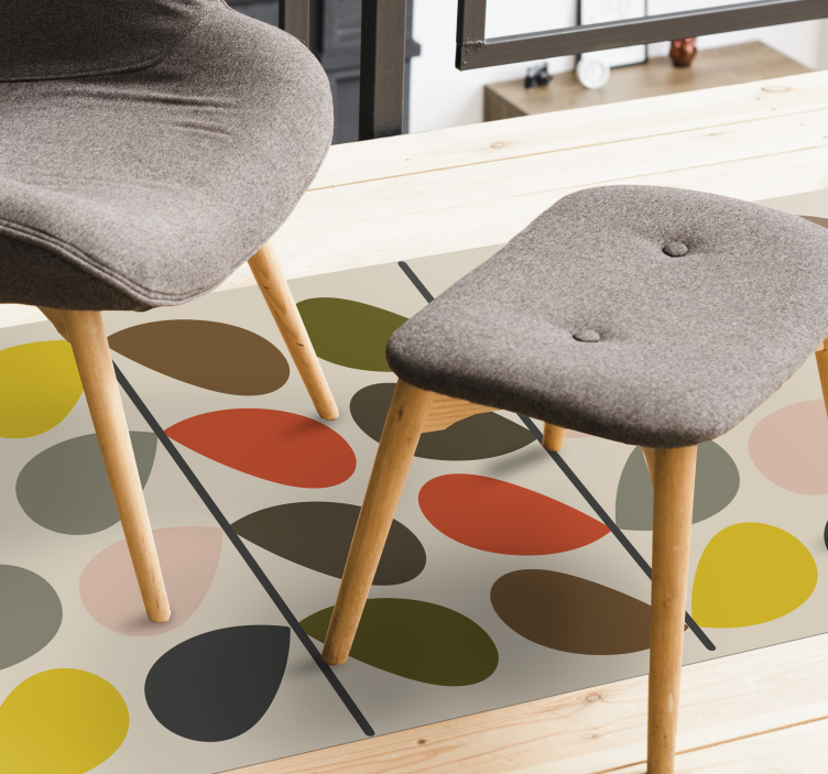 Covor modern cu model orla kiely - TenStickers
