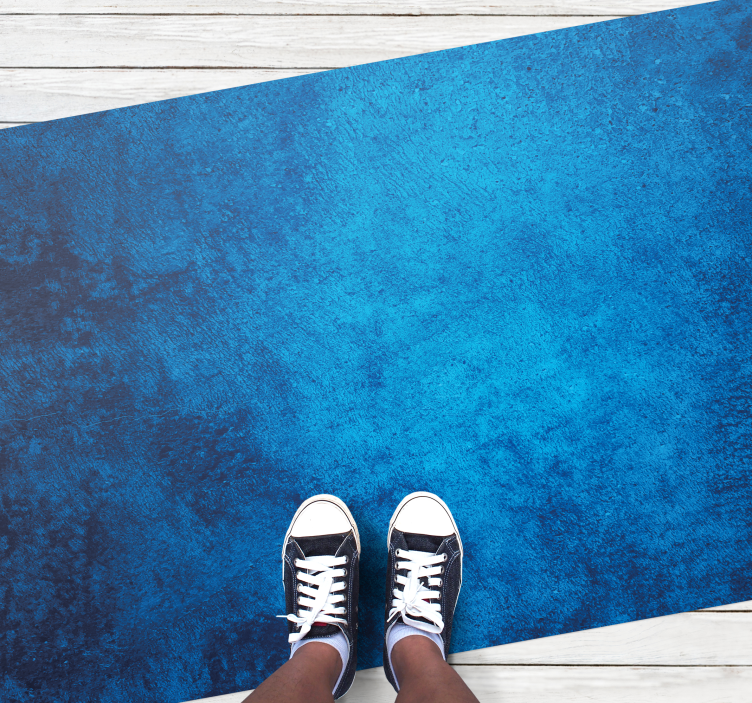 Covor de vinil modern albastru profund - TenStickers