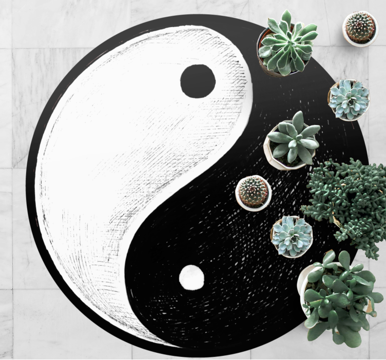 Covor original echilibru yin yang original - TenStickers