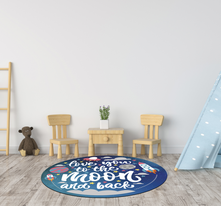 Covoare de vinil cu fraze circular Design Celestial Nursery - TenStickers