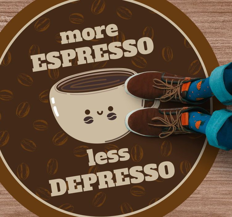 Covoare de vinil cu fraze mai mult espresso mai puțin - TenStickers