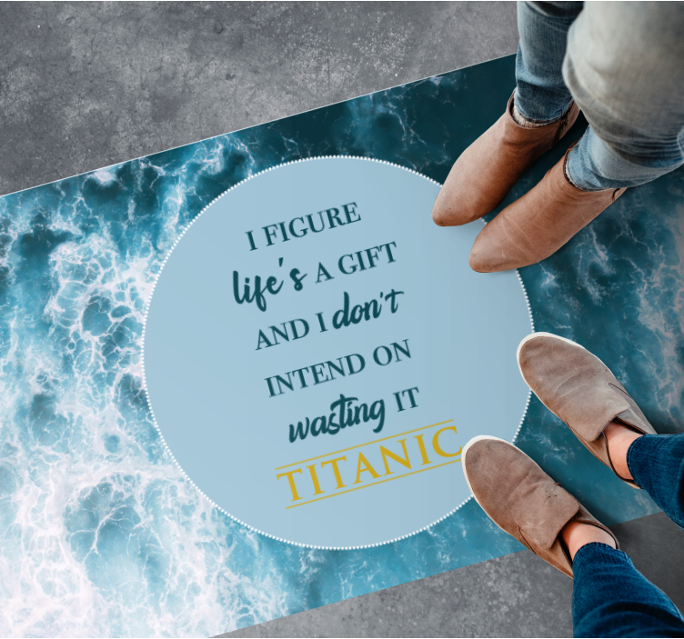 Covoare de vinil cu fraze viața e un dar - TenStickers