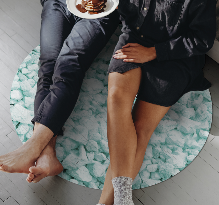 Gresie turcoaz piatră din pardoseală - TenStickers