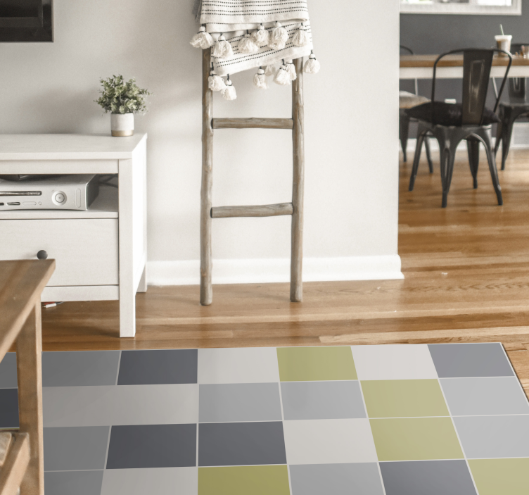 Covoare geometrice moderne gri și galben - TenStickers