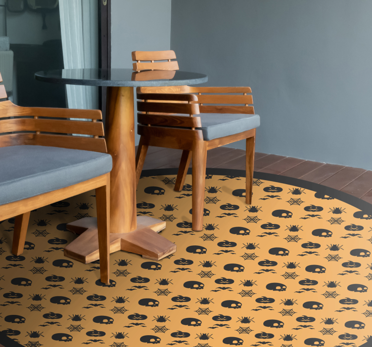 Covoare de vinil cranii, lilieci și păianjeni halloween - TenStickers