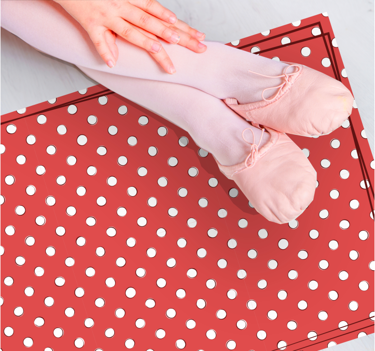 Covor retro din buline din vinil cu buline retro - TenStickers