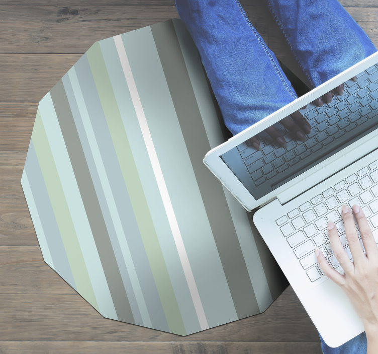 Covor de vinil fabulos albastru poligonal stil nordic - TenStickers