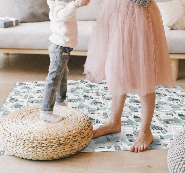 Covor albastru și gri pentru copii - TenStickers