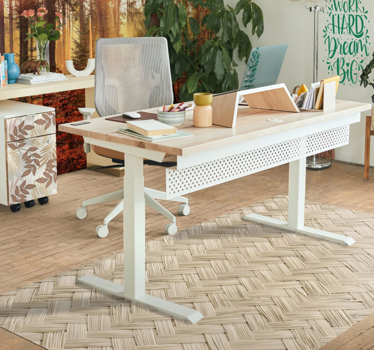 Covor de zona din stuf covor vintage - TenStickers