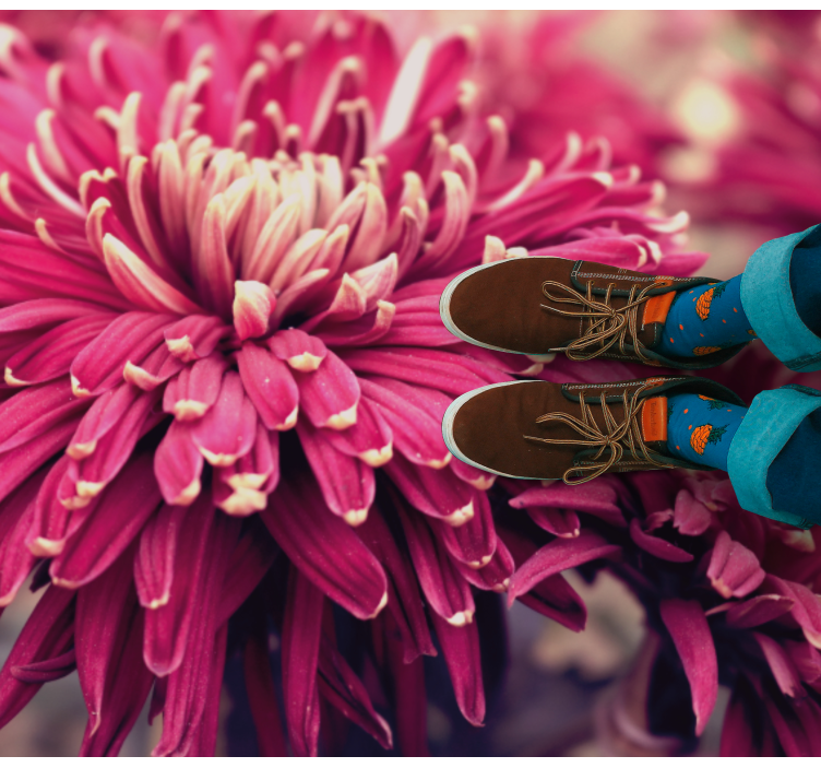 Covor floral cu flori mari - TenStickers