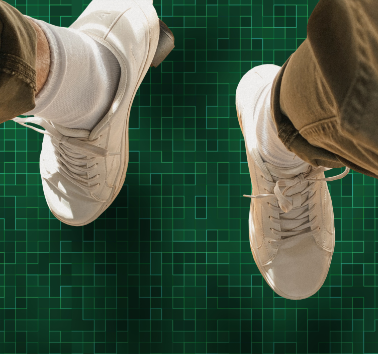 Covor abstract de mozaic verde luminos - TenStickers