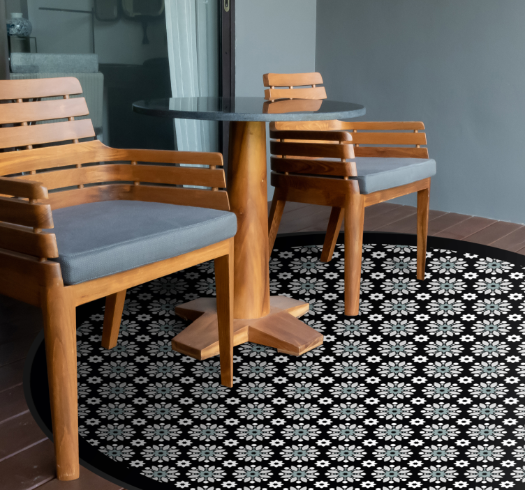 Covor de soare alb-negru - TenStickers