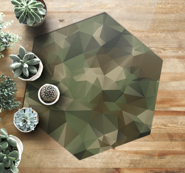 Covor de vinil camuflaj geometric - TenStickers