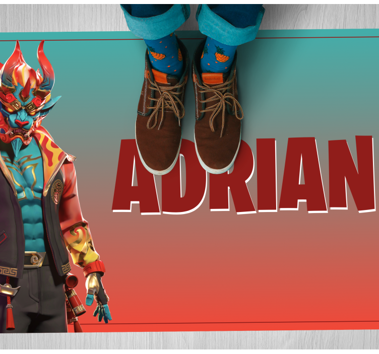 Covor de vinil Adolescenți personaj de joc cu nume - TenStickers