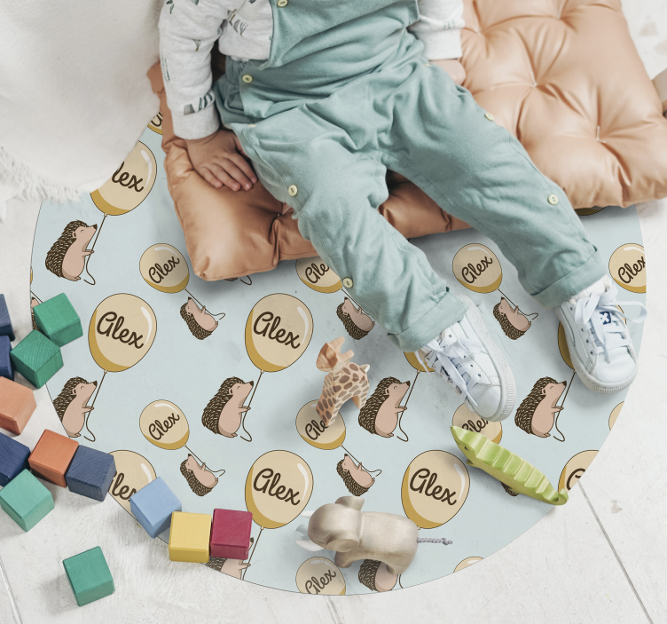 Covor de vinil cu nome arici personalizat - TenStickers